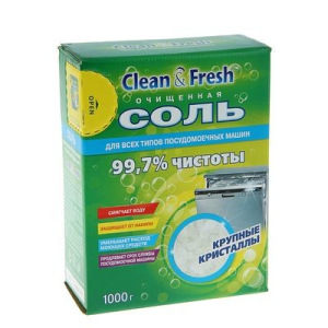 Соль для посудомоечных машин Clean&Fresh гранулированная, 1 кг Соль для посудомоечных машин Clean&Fresh гранулированная, 1 кг