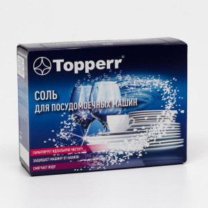 Соль для посудомоечных машин Topperr гранулированная 1,5 кг Соль для посудомоечных машин Topperr гранулированная 1,5 кг