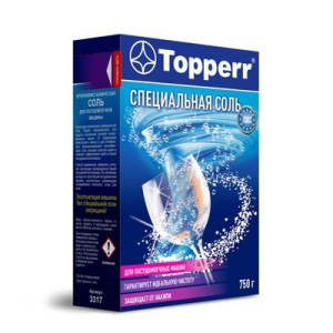 Соль для посудомоечных машин Topperr, гранулы, 750 г Соль для посудомоечных машин Topperr, гранулы, 750 г