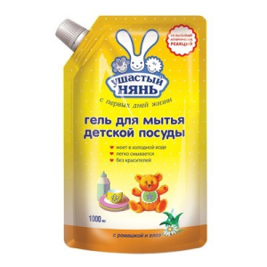 Средство для мытья детской посуды Ушастый нянь, дой-пак, 1 л Средство для мытья детской посуды Ушастый нянь, дой-пак, 1 л
