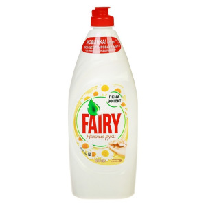 Средство для мытья посуды Fairy - витамин Е, 650 мл Средство для мытья посуды Fairy - витамин Е, 650 мл
