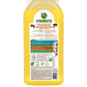 Средство для мытья посуды Synergetic, лимон, 0,5 л Средство для мытья посуды Synergetic, лимон, 0,5 л