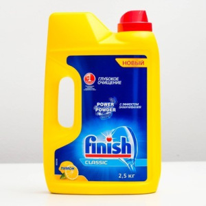 Средство для мытья посуды в посудомоечных машинах Finish Power Powder "Лимон", 2.5кг Средство для мытья посуды в посудомоечных машинах Finish Power Powder "Лимон", 2.5кг