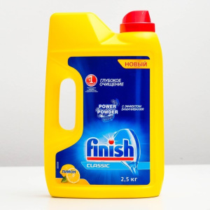 Средство для мытья посуды в посудомоечных машинах Finish Power Powder "Лимон", 2.5кг Средство для мытья посуды в посудомоечных машинах Finish Power Powder "Лимон", 2.5кг