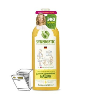 Средство для посудомоечных машин концентрированное биоразлагаемое Synergetic, 1 л Средство для посудомоечных машин концентрированное биоразлагаемое Synergetic, 1 л