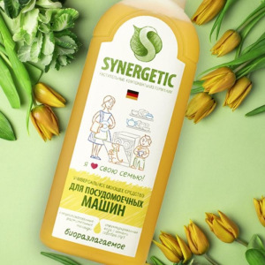 Средство для посудомоечных машин концентрированное биоразлагаемое Synergetic, 1 л Средство для посудомоечных машин концентрированное биоразлагаемое Synergetic, 1 л