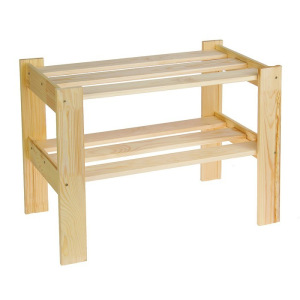 Стеллаж для обуви деревянный, 64×32×45см, 2 полки Стеллаж для обуви деревянный, 64×32×45см, 2 полки