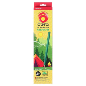 Стержни инсектицидные от комаров "ДЭТА", фумигирующие, 4 шт Стержни инсектицидные от комаров "ДЭТА", фумигирующие, 4 шт