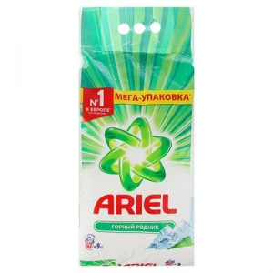Стиральный порошок Ariel автомат "Горный родник", 9 кг Стиральный порошок Ariel автомат "Горный родник", 9 кг