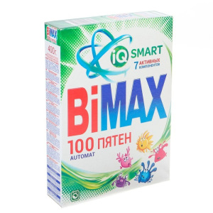 Стиральный порошок BiMax Двойной эффект "100 пятен" автомат, 400 гр Стиральный порошок BiMax Двойной эффект "100 пятен" автомат, 400 гр