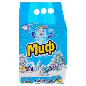Стиральный порошок Миф, автомат, морозная свежесть, 2 кг Стиральный порошок Миф, автомат, морозная свежесть, 2 кг