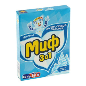 Стиральный порошок Миф, автомат, морозная свежесть, 400 г Стиральный порошок Миф, автомат, морозная свежесть, 400 г