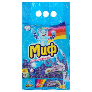 Стиральный порошок Миф, автомат, свежесть лаванды и ромашки, 2 кг Стиральный порошок Миф, автомат, свежесть лаванды и ромашки, 2 кг