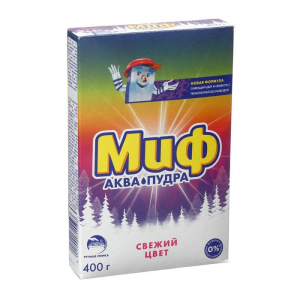 Стиральный порошок Миф «Свежий цвет», для ручной стирки, 400 г Стиральный порошок Миф «Свежий цвет», для ручной стирки, 400 г