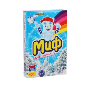 Стиральный порошок Миф «Свежий цвет», для ручной стирки, 400 г Стиральный порошок Миф «Свежий цвет», для ручной стирки, 400 г