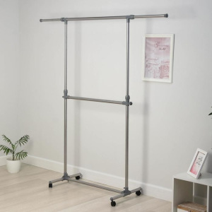 Стойка для одежды телескопическая 180×150×48 см, цвет хром Стойка для одежды телескопическая 180×150×48 см, цвет хром