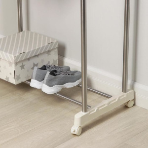 Стойка для одежды телескопическая усиленная, 2 перекладины, 90(160)×43×90(160) см Стойка для одежды телескопическая усиленная, 2 перекладины, 90(160)×43×90(160) см