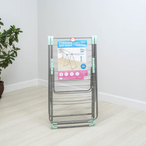 Сушилка для белья двухуровневая, 18 м, цвет серебро Сушилка для белья двухуровневая, 18 м, цвет серебро