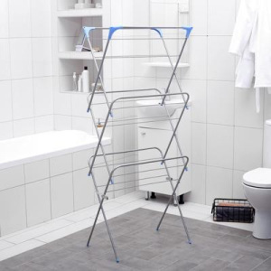 Сушилка для белья напольная 3-х уровневая, 144×50×60 см, рабочая длина 9,5 м, металлическая окрашенная Сушилка для белья напольная 3-х уровневая, 144×50×60 см, рабочая длина 9,5 м, металлическая окрашенная