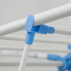 Сушилка для белья напольная с перекладиной 126×49×200 см, рабочая длина 10 м, нержавеющая сталь, цвет МИКС Сушилка для белья напольная с перекладиной 126×49×200 см, рабочая длина 10 м, нержавеющая сталь, цвет МИКС