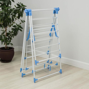 Сушилка для белья напольная с перекладиной 126×49×200 см, рабочая длина 10 м, нержавеющая сталь, цвет МИКС Сушилка для белья напольная с перекладиной 126×49×200 см, рабочая длина 10 м, нержавеющая сталь, цвет МИКС