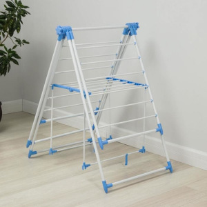 Сушилка для белья напольная с перекладиной 126×49×200 см, рабочая длина 10 м, нержавеющая сталь, цвет МИКС Сушилка для белья напольная с перекладиной 126×49×200 см, рабочая длина 10 м, нержавеющая сталь, цвет МИКС