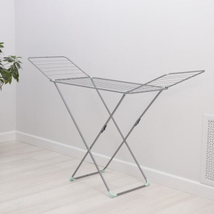 Сушилка для белья напольная складная 18 м, высота от пола 95 см, ширина 54 см, цвет серый Сушилка для белья напольная складная 18 м, высота от пола 95 см, ширина 54 см, цвет серый