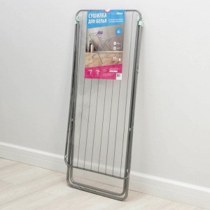 Сушилка для белья напольная складная, рабочая длина 10 м, цвет серый Сушилка для белья напольная складная, рабочая длина 10 м, цвет серый