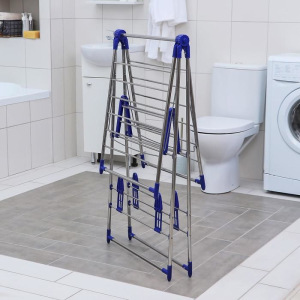 Сушилка для белья напольная складная, с вешалками для обуви, рабочая длина 10 м Сушилка для белья напольная складная, с вешалками для обуви, рабочая длина 10 м