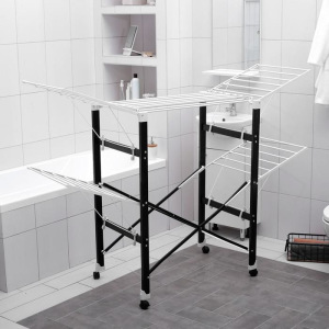 Сушилка для белья напольная усиленная, 175×82×111 см, рабочая длина 18 м, нагрузка 25 кг, нержавеющая сталь Сушилка для белья напольная усиленная, 175×82×111 см, рабочая длина 18 м, нагрузка 25 кг, нержавеющая сталь