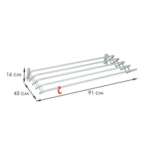 Сушилка для белья настенная «Бриз», 90 см, цвет серый Сушилка для белья настенная «Бриз», 90 см, цвет серый