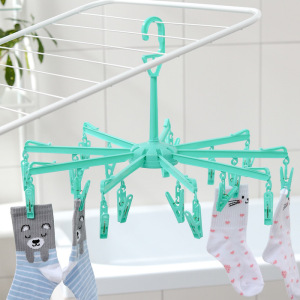 Сушилка для белья подвесная, складная, 51×51 см, 18 прищепок, цвет МИКС Сушилка для белья подвесная, складная, 51×51 см, 18 прищепок, цвет МИКС