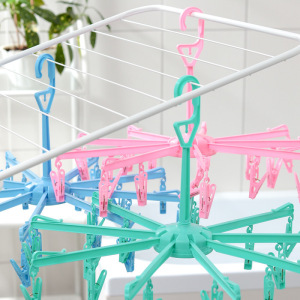Сушилка для белья подвесная, складная, 51×51 см, 18 прищепок, цвет МИКС Сушилка для белья подвесная, складная, 51×51 см, 18 прищепок, цвет МИКС