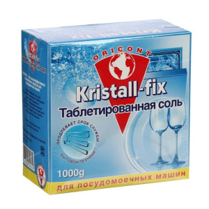 Таблетированная соль KRISTALL-FIX для посудомоечных машин 1000 г Таблетированная соль KRISTALL-FIX для посудомоечных машин 1000 г