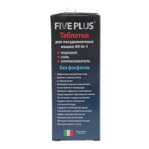 Таблетки для посудомоечных машин Five plus, 30 шт Таблетки для посудомоечных машин Five plus, 30 шт