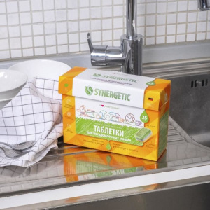 Таблетки для посудомоечных машин Synergetic, биоразлагаемые, 55 шт Таблетки для посудомоечных машин Synergetic, биоразлагаемые, 55 шт