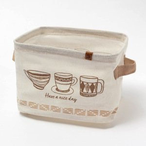 Текстильная корзинка "Кружки", 20,5х16 х14,5 см Текстильная корзинка "Кружки", 20,5х16 х14,5 см