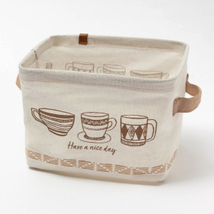 Текстильная корзинка "Кружки", 20,5х16 х14,5 см Текстильная корзинка "Кружки", 20,5х16 х14,5 см