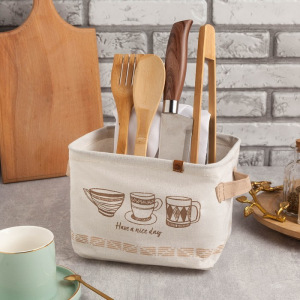 Текстильная корзинка "Кружки", 20,5х16 х14,5 см Текстильная корзинка "Кружки", 20,5х16 х14,5 см