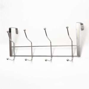 УЦЕНКА Вешалка надверная на 4 двойных крючка Доляна «Блеск», 30×10×16 см, цвет хром УЦЕНКА Вешалка надверная на 4 двойных крючка Доляна «Блеск», 30×10×16 см, цвет хром