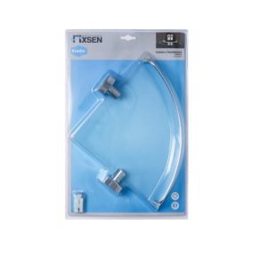 Угловая полка Fixsen FX-61303A, стеклянная, хром Угловая полка Fixsen FX-61303A, стеклянная, хром