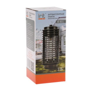 Уничтожитель насекомых электрический Irit IR-801, 3 Вт, 220 В, черный Уничтожитель насекомых электрический Irit IR-801, 3 Вт, 220 В, черный