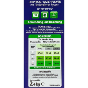 Универсальный стиральный порошок Der Waschkonig C.G., 2,5 кг Универсальный стиральный порошок Der Waschkonig C.G., 2,5 кг