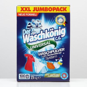 Универсальный стиральный порошок Der Waschkonig C.G., 7,5 кг Универсальный стиральный порошок Der Waschkonig C.G., 7,5 кг