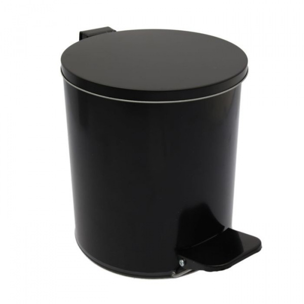 Урна с педалью 7 л, цвет черный