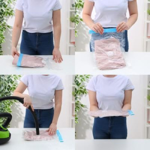 Вакуумный пакет для хранения вещей, 30×40 см, прозрачный Вакуумный пакет для хранения вещей, 30×40 см, прозрачный