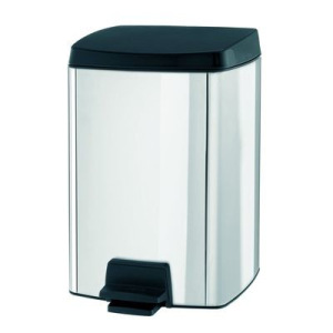 Ведро для мусора Brabantia, 10 л, прямоугольное, с педалью, цвет стальной полированный Ведро для мусора Brabantia, 10 л, прямоугольное, с педалью, цвет стальной полированный