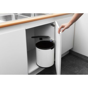 Ведро для мусора Brabantia, 15 л, встраиваемое, цвет белый Ведро для мусора Brabantia, 15 л, встраиваемое, цвет белый