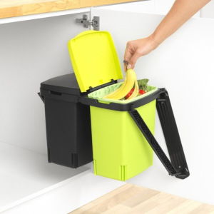 Ведро для мусора Brabantia, двухсекционное, 2 х 10 л, встраиваемое Ведро для мусора Brabantia, двухсекционное, 2 х 10 л, встраиваемое
