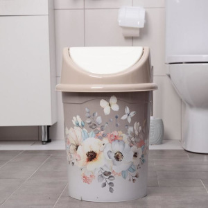 Ведро для мусора с подвижной крышкой Виолет «Акварель», 14 л Ведро для мусора с подвижной крышкой Виолет «Акварель», 14 л